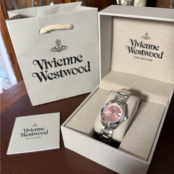 Vivienne Westwood Pink Silver Fenchurch Watch - Picture 3 of 7
